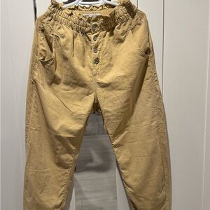 Zara Men's Khaki Chinos with Button Detail